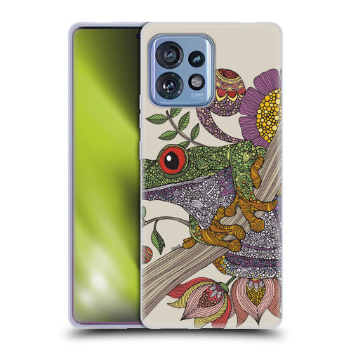 Valentina Animals And Floral Frog Soft Gel Case for Motorola Moto Edge 40 Pro