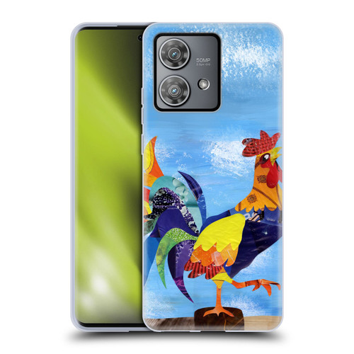 Artpoptart Animals Colorful Rooster Soft Gel Case for Motorola Edge 40 Neo 5G