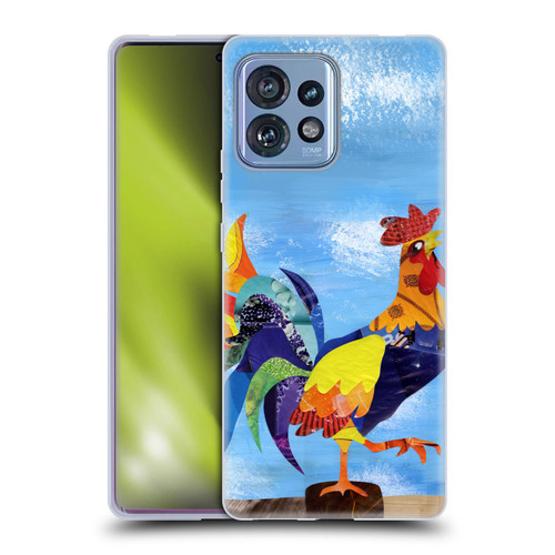 Artpoptart Animals Colorful Rooster Soft Gel Case for Motorola Moto Edge 40 Pro