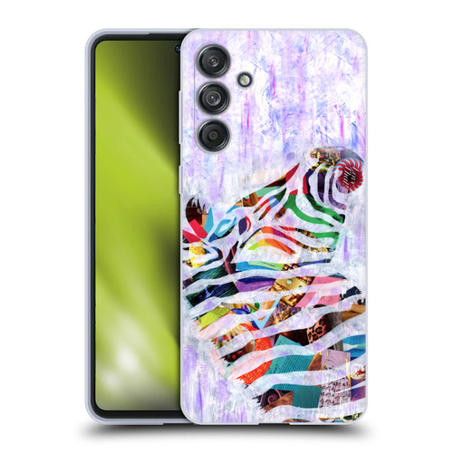 Artpoptart Animals Purple Zebra Soft Gel Case for Samsung Galaxy M55 5G