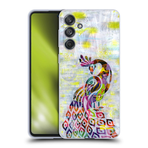 Artpoptart Animals Peacock Soft Gel Case for Samsung Galaxy M55 5G