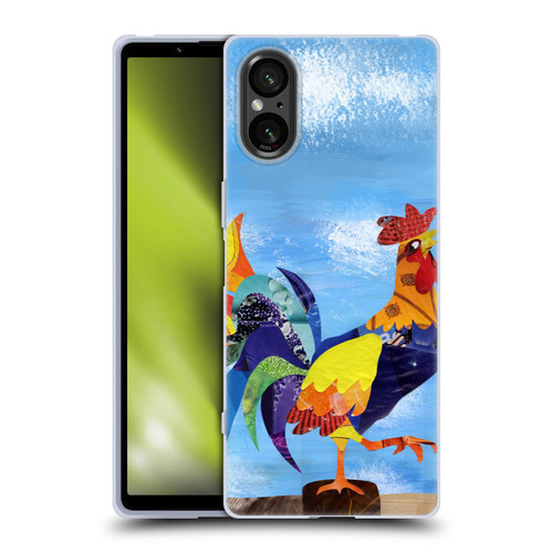 Artpoptart Animals Colorful Rooster Soft Gel Case for Sony Xperia 5 V 5G