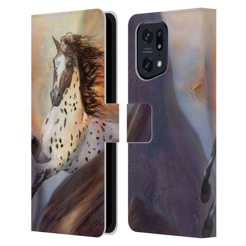 Simone Gatterwe Horses Wild 2 Leather Book Wallet Case Cover For OPPO Find X5 Pro