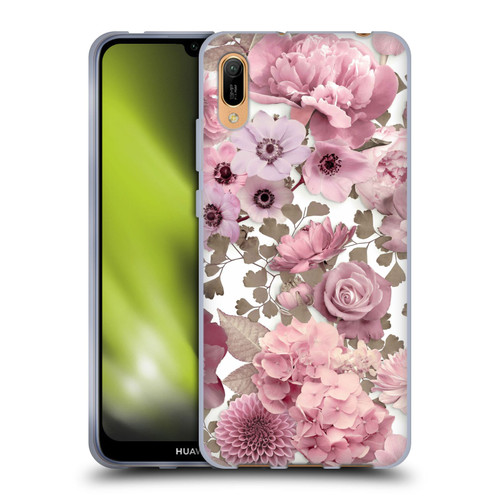LebensArt Birds And Floral Pink Flower Pattern Kopie Soft Gel Case for Huawei Y6 Pro (2019)