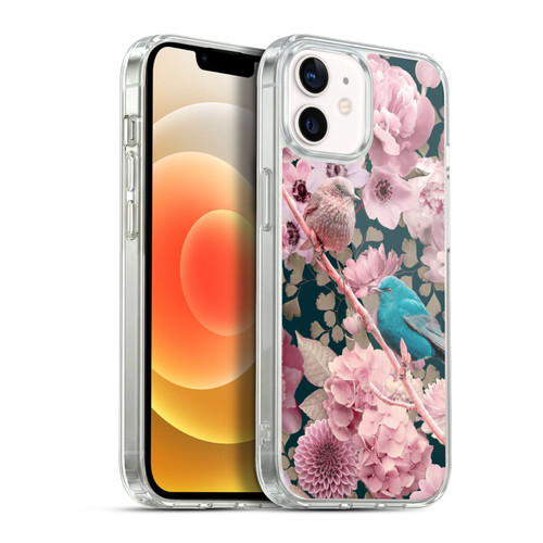 LebensArt Birds And Floral Sparrows In Pink Soft Gel Case for Apple iPhone 12 / iPhone 12 Pro & MagSafe