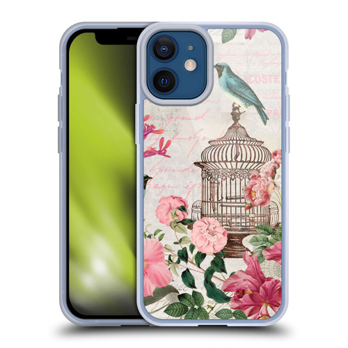 LebensArt Birds And Floral Birdcage Master Soft Gel Case for Apple iPhone 12 Mini