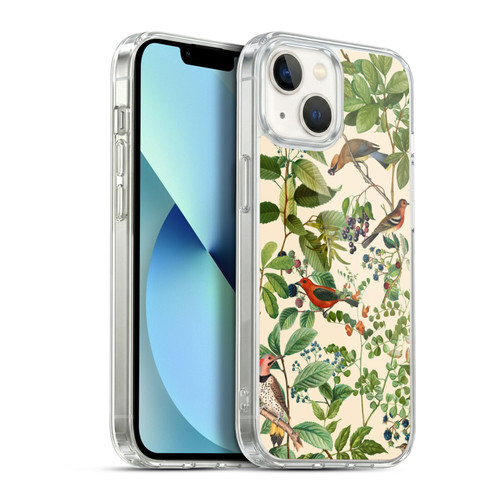 LebensArt Birds And Floral Berries Soft Gel Case for Apple iPhone 13