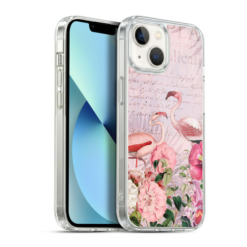 LebensArt Birds And Floral Flamingo Paradise Soft Gel Case for Apple iPhone 13