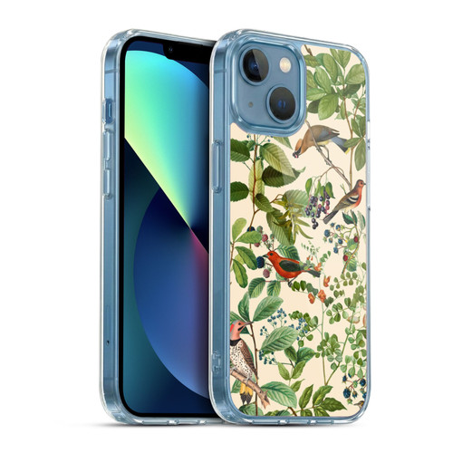 LebensArt Birds And Floral Berries Soft Gel Case for Apple iPhone 13 Mini & MagSafe