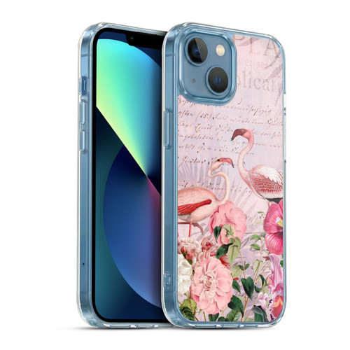 LebensArt Birds And Floral Flamingo Paradise Soft Gel Case for Apple iPhone 13 Mini & MagSafe