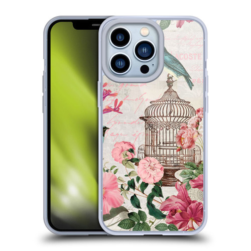 LebensArt Birds And Floral Birdcage Master Soft Gel Case for Apple iPhone 13 Pro