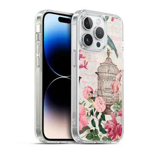LebensArt Birds And Floral Birdcage Master Soft Gel Case for Apple iPhone 13 Pro & MagSafe