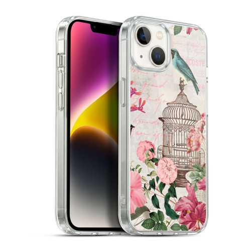 LebensArt Birds And Floral Birdcage Master Soft Gel Case for Apple iPhone 14 Plus & MagSafe