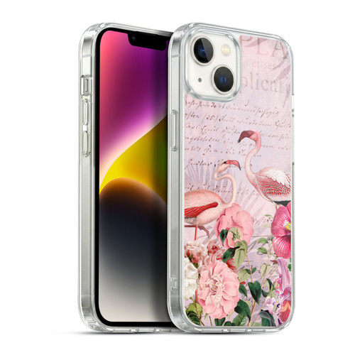 LebensArt Birds And Floral Flamingo Paradise Soft Gel Case for Apple iPhone 14 Plus & MagSafe