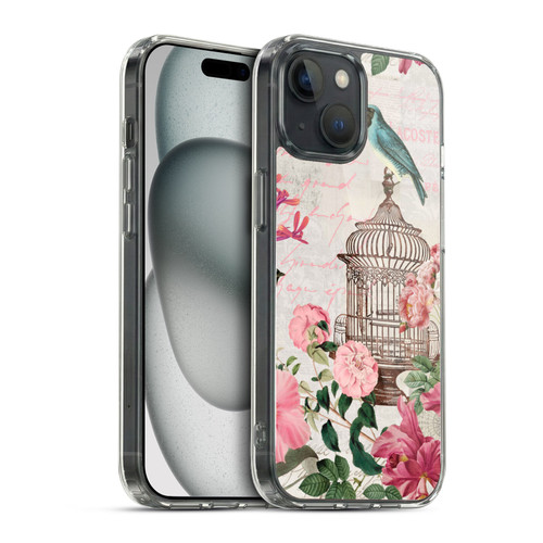 LebensArt Birds And Floral Birdcage Master Soft Gel Case for Apple iPhone 15 & MagSafe