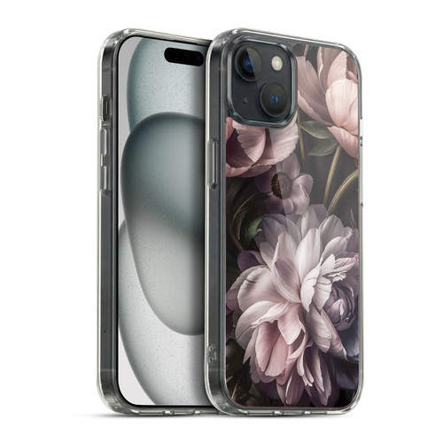 LebensArt Birds And Floral Baroque Smoke Soft Gel Case for Apple iPhone 15 Plus & MagSafe