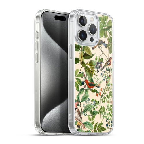 LebensArt Birds And Floral Berries Soft Gel Case for Apple iPhone 15 Pro Max & MagSafe