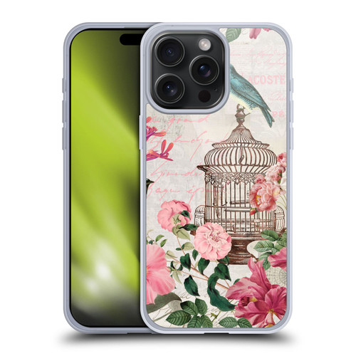 LebensArt Birds And Floral Birdcage Master Soft Gel Case for Apple iPhone 15 Pro Max