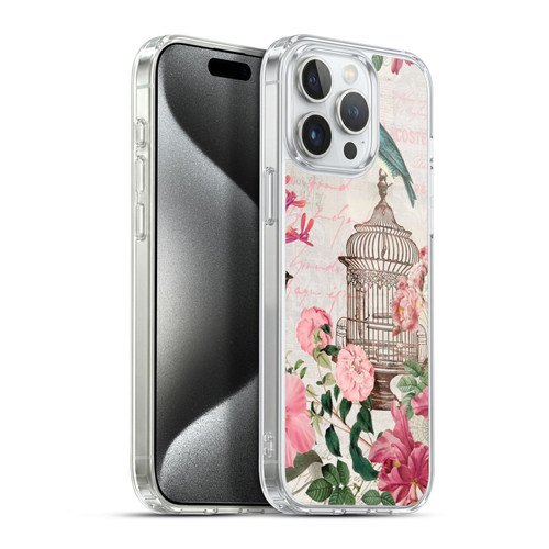 LebensArt Birds And Floral Birdcage Master Soft Gel Case for Apple iPhone 15 Pro Max & MagSafe