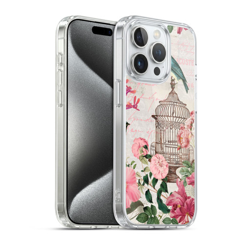 LebensArt Birds And Floral Birdcage Master Soft Gel Case for Apple iPhone 15 Pro & MagSafe
