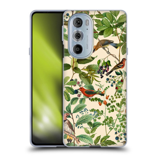 LebensArt Birds And Floral Berries Soft Gel Case for Motorola Edge X30