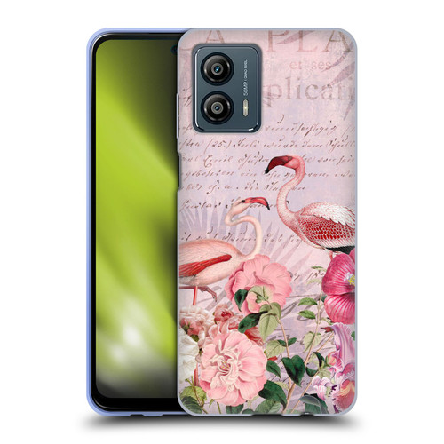 LebensArt Birds And Floral Flamingo Paradise Soft Gel Case for Motorola Moto G53 5G