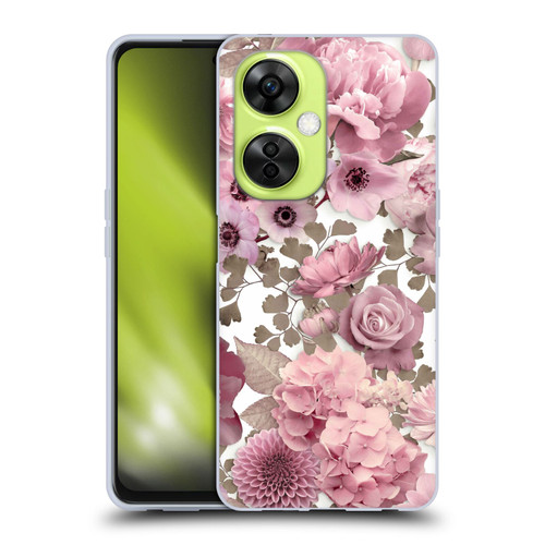 LebensArt Birds And Floral Pink Flower Pattern Kopie Soft Gel Case for OnePlus Nord CE 3 Lite 5G