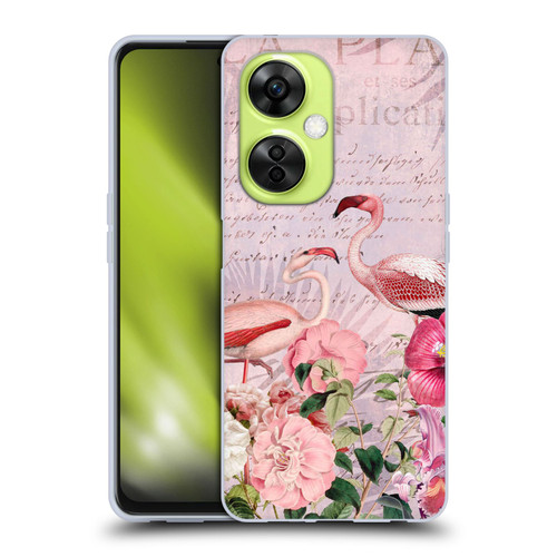 LebensArt Birds And Floral Flamingo Paradise Soft Gel Case for OnePlus Nord CE 3 Lite 5G