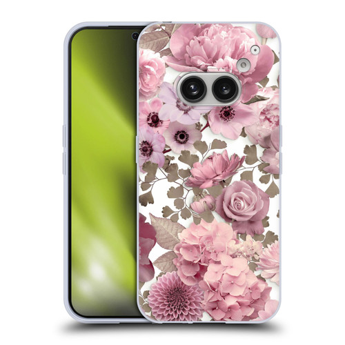 LebensArt Birds And Floral Pink Flower Pattern Kopie Soft Gel Case for Nothing Phone (2a)