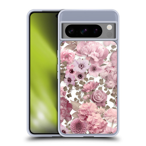 LebensArt Birds And Floral Pink Flower Pattern Kopie Soft Gel Case for Google Pixel 8 Pro
