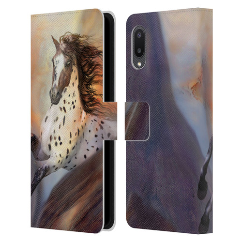 Simone Gatterwe Horses Wild 2 Leather Book Wallet Case Cover For Samsung Galaxy A02/M02 (2021)