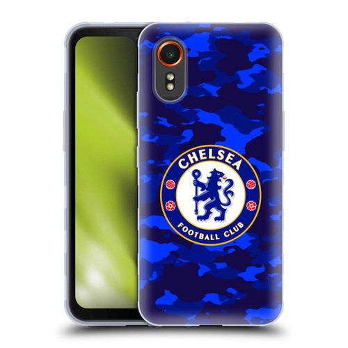 Chelsea Football Club Crest Camouflage Soft Gel Case for Samsung Galaxy Xcover7 5G