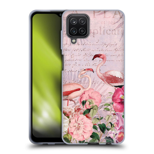 LebensArt Birds And Floral Flamingo Paradise Soft Gel Case for Samsung Galaxy A12 (2020)