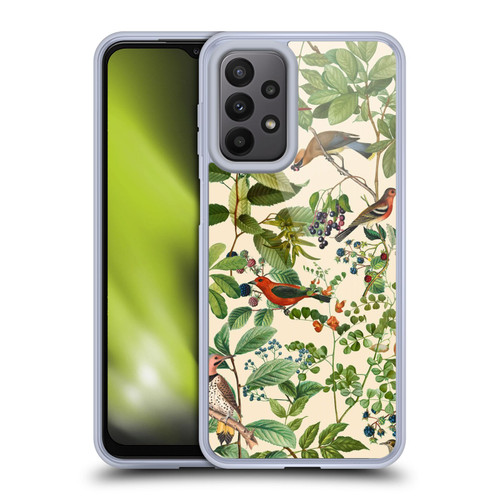 LebensArt Birds And Floral Berries Soft Gel Case for Samsung Galaxy A23 / 5G (2022)