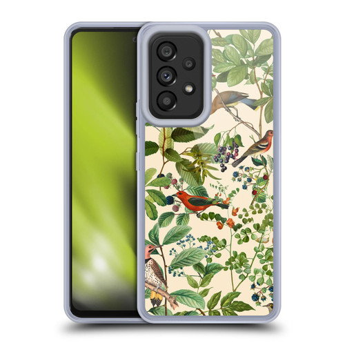 LebensArt Birds And Floral Berries Soft Gel Case for Samsung Galaxy A53 5G (2022)