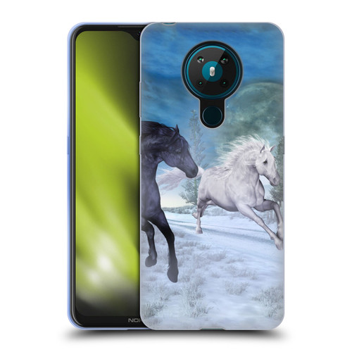 Simone Gatterwe Horses Freedom In The Snow Soft Gel Case for Nokia 5.3