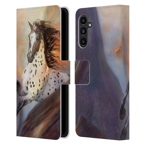 Simone Gatterwe Horses Wild 2 Leather Book Wallet Case Cover For Samsung Galaxy A13 5G (2021)