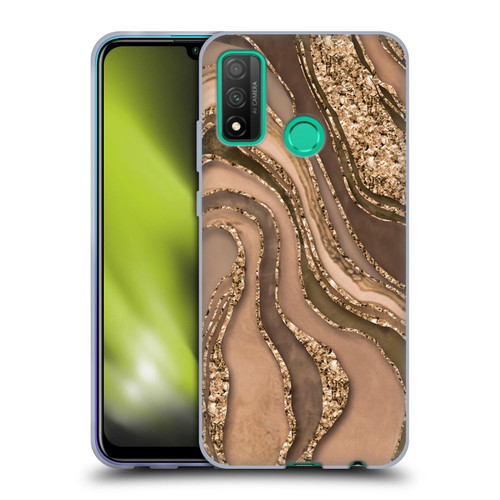 LebensArt Glamour Patterns Crystal Marble Amber Soft Gel Case for Huawei P Smart (2020)