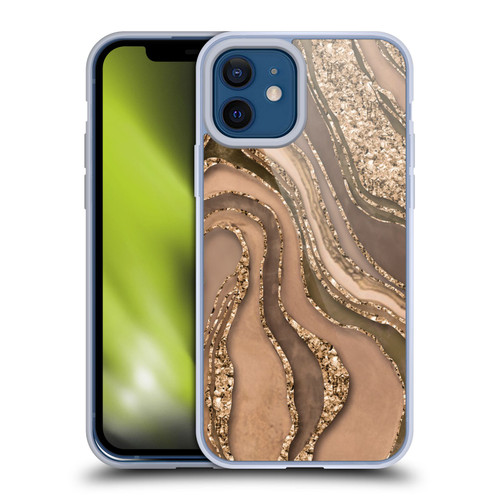 LebensArt Glamour Patterns Crystal Marble Amber Soft Gel Case for Apple iPhone 12 / iPhone 12 Pro