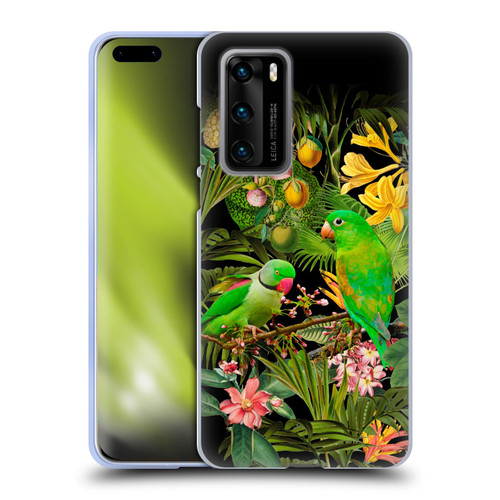 LebensArt Jungle Plants And Animals Parakeets Soft Gel Case for Huawei P40 5G