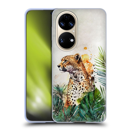 LebensArt Jungle Plants And Animals Cheetah Garden Soft Gel Case for Huawei P50