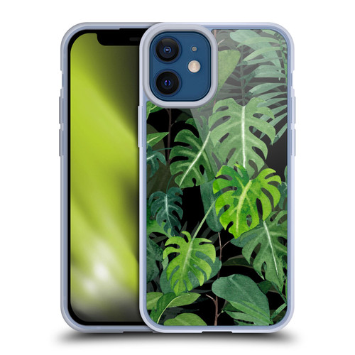 LebensArt Jungle Plants And Animals Monstera Soft Gel Case for Apple iPhone 12 Mini