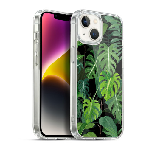 LebensArt Jungle Plants And Animals Monstera Soft Gel Case for Apple iPhone 14