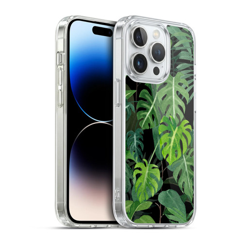 LebensArt Jungle Plants And Animals Monstera Soft Gel Case for Apple iPhone 14 Pro & MagSafe