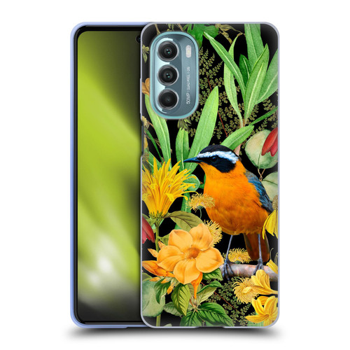 LebensArt Jungle Plants And Animals Orange Bird Elements Soft Gel Case for Motorola Moto G Stylus 5G (2022)