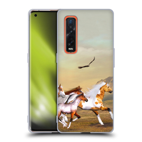 Simone Gatterwe Horses Wild Herd Soft Gel Case for OPPO Find X2 Pro 5G