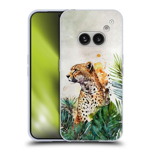 LebensArt Jungle Plants And Animals Cheetah Garden Soft Gel Case for Nothing Phone (2a)
