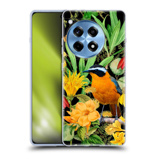 LebensArt Jungle Plants And Animals Orange Bird Elements Soft Gel Case for OnePlus 12R