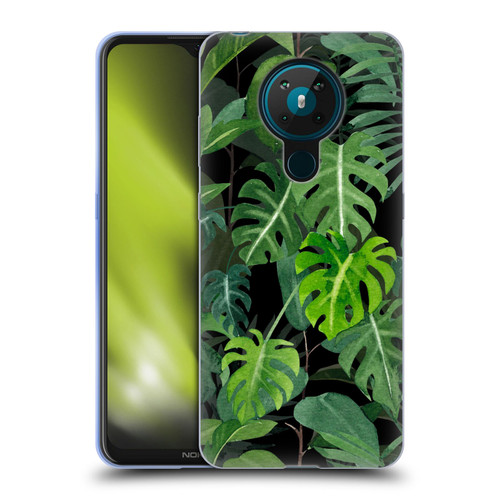 LebensArt Jungle Plants And Animals Monstera Soft Gel Case for Nokia 5.3