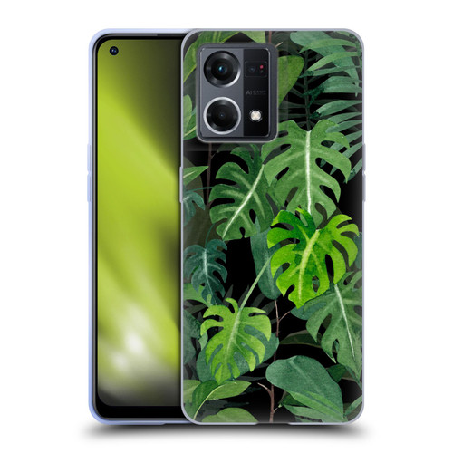 LebensArt Jungle Plants And Animals Monstera Soft Gel Case for OPPO Reno8 4G